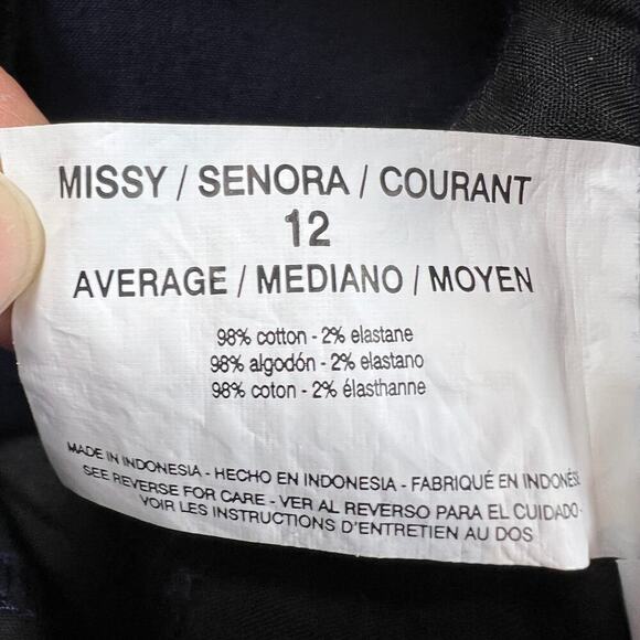 Gloria Vanderbilt Anita Straight Leg Khaki Pants Midnight Affair (Navy) Size 12 - Picture 6 of 10